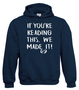 Preview: If you're reading this chalk - Abschluss Hoody - Marineblau