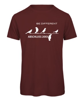 Be Different Abschluss T-Shirt  Bordeaux