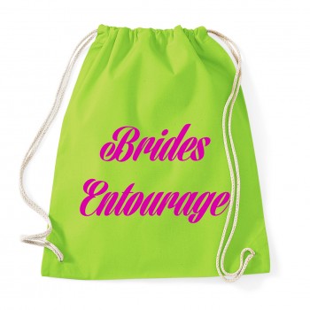 Brides Entourage - Baumwollrucksack Lime Green