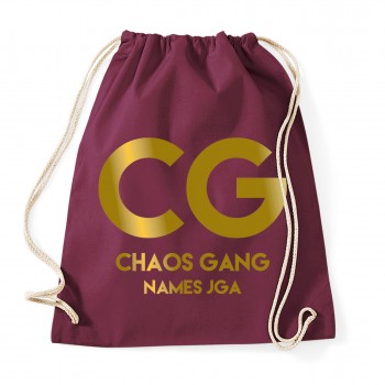 Chaos Gang - JGA Baumwollrucksack  Burgundy