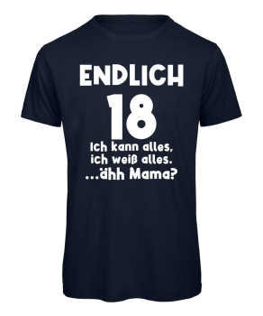 Endlich 18 - Ich kann alles - T-Shirt - Marineblau