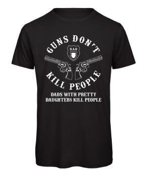 Guns don't kill People Fun T-Shirt Schwarz