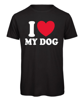 I Love My Dog T-Shirt - Schwarz