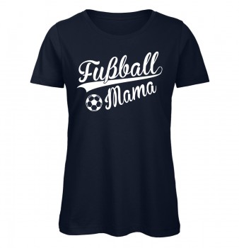 Fußball Mama T-Shirt Marineblau