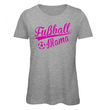 Fußball Mama T-Shirt Grau Meliert