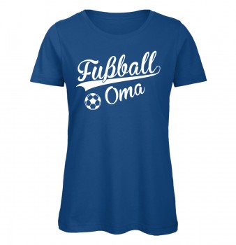 Fußball Oma T-Shirt Royalblau