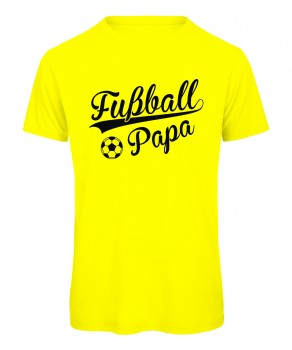 Fußball Papa T-Shirt Neongelb