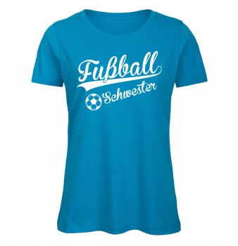 Fußball Schwester T-Shirt Azur