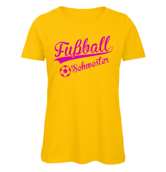 Fußball Schwester T-Shirt Gelb