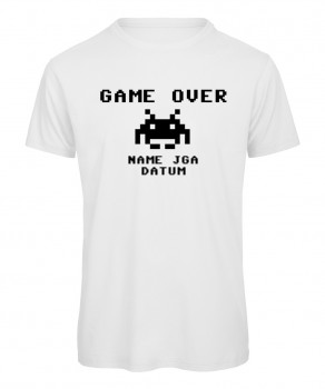 Game Over Pixel JGA T-Shirt  Weiß