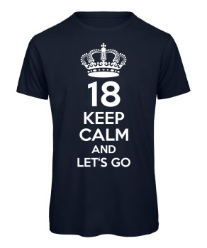 18. Geburtstag Keep Calm Marineblau