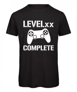 Level xx Complete Gamer T-Shirt für Herren zum Geburtstag - Schwarz