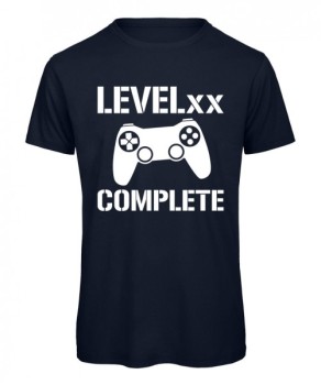 Level xx Complete Gamer T-Shirt für Herren zum Geburtstag - Marineblau