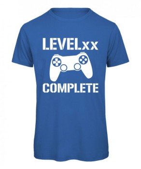 Level xx Complete Gamer T-Shirt für Herren zum Geburtstag - Royalblau