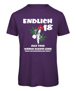 18 - Alle Tage waren gleich lang - Geburtstags T-Shirt - Purple