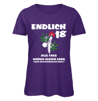 Preview: 18 - Alle Tage waren gleich lang - Frauen Geburtstags T-Shirt Preview: 18 - Alle Tage waren gleich lang - Frauen Geburtstags T-Shirt - Purple