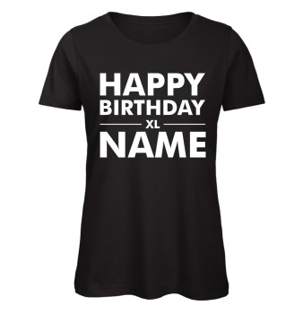 Geburtstags T-Shirt Name Schwarz