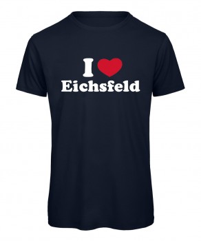 I love Eichsfeld Herz Marineblau