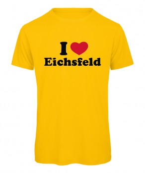 I love Eichsfeld Herz Gelb