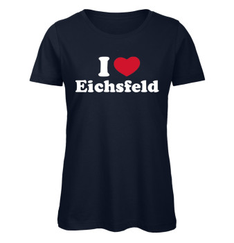I love Eichsfeld Herz 2 Marineblau