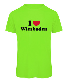 I love Wiesbaden Herz 2 Neongrün