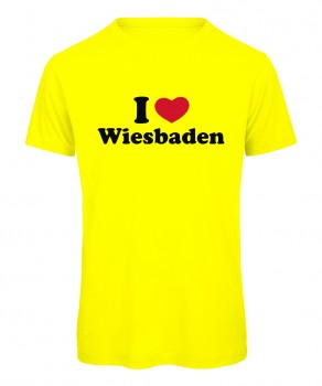 I love Wiesbaden Herz 3 Neongelb
