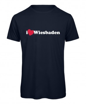 I love Wiesbaden Herz 3 Marineblau
