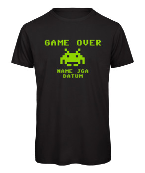 Game Over Pixel JGA T-Shirt  Schwarz