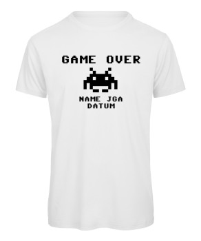 Game Over Pixel JGA T-Shirt  Weiß