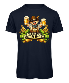 Cooles Baby: Bräutigam Crew JGA T-Shirt in Marineblau