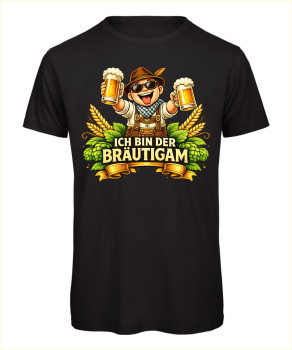 Cooles Baby: Bräutigam Crew JGA T-Shirt in Schwarz