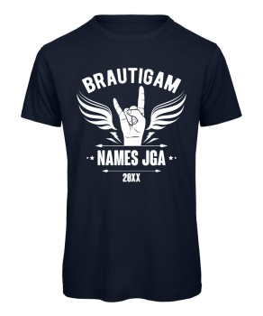 Metal Hand - Bräutigam JGA Shirt Navy