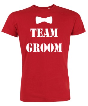 Groom Team Fliege JGA T-Shirt Rot