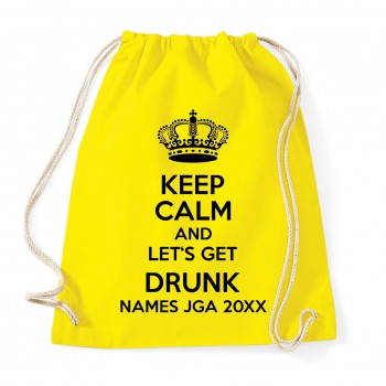 Keep Calm And Let Get Drunk - JGA Rucksack Yellow