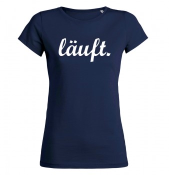 Läuft Fun Frauen T-Shirt Marineblau