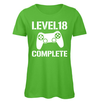 Preview: Level 18 Complete Gamerinnen T-Shirt für Frauen zum 18. Geburtstag Preview: Level 18 Complete Gamerinnen T-Shirt für Frauen zum 18. Geburtstag