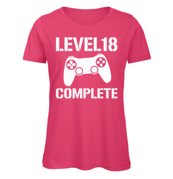 Preview: Level 18 Complete Gamerinnen T-Shirt für Frauen zum 18. Geburtstag Preview: Level 18 Complete Gamerinnen T-Shirt für Frauen zum 18. Geburtstag