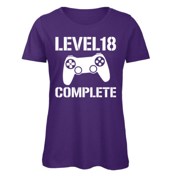 Level 18 Complete Gamerinnen T-Shirt für Frauen zum 18. Geburtstag