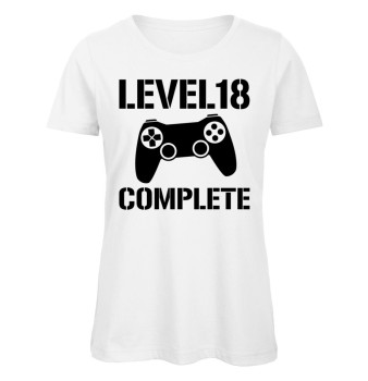 Level 18 Complete Gamerinnen T-Shirt für Frauen zum 18. Geburtstag