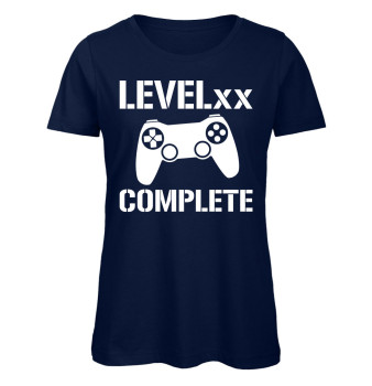 Level xx Complete Gamer T-Shirt für Damen zum Geburtstag - Marineblau