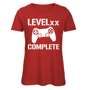 Level xx Complete Gamer T-Shirt für Damen zum Geburtstag - Rot