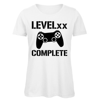 Level xx Complete Gamer T-Shirt für Damen zum Geburtstag - Weiß