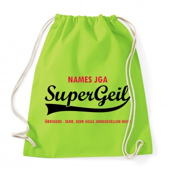 Super geil - JGA Rucksack  Lime Green