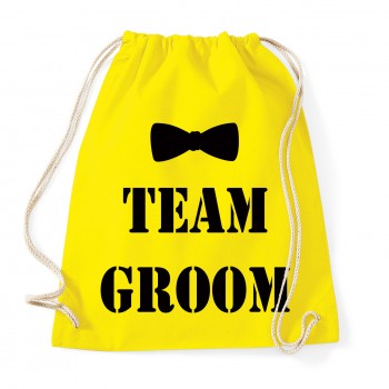 Groom Team Fliege - JGA Rucksack Yellow