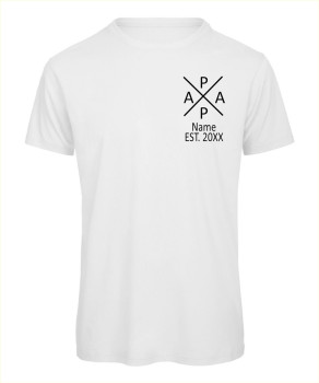 Papa X – Personalisiertes T-Shirt mit Jahreszahl & Namen