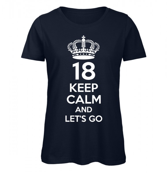 Keep Calm T-Shirt Marineblau