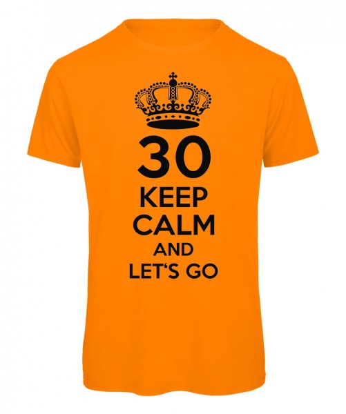 Keep Calm And Let's Go T-Shirt Neonorange