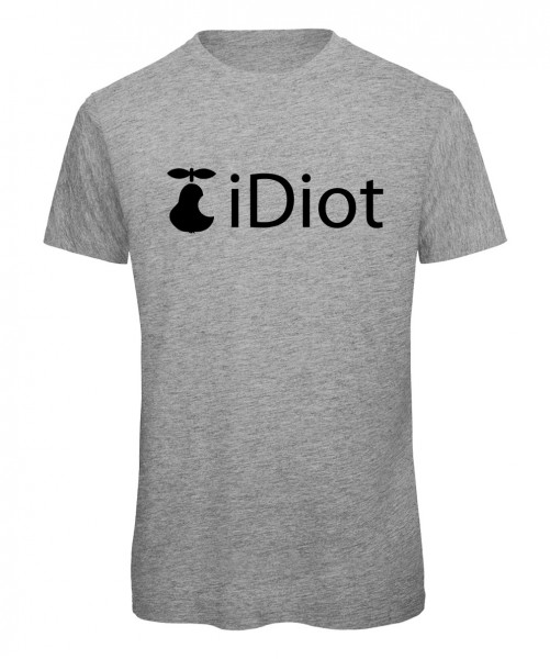 iDiot T-Shirt Grau Meliert