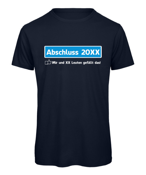 Abschluss T-Shirt 100 Leuten gefällt das Marineblau