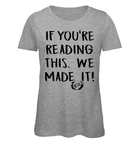 If you reading this chalk - Abschluss T-Shirt für Mädchen - Grau Meliert